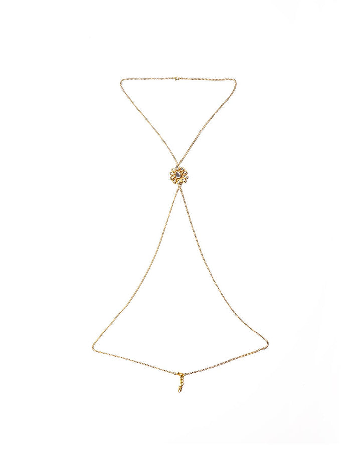Gold Kundan Body Chain