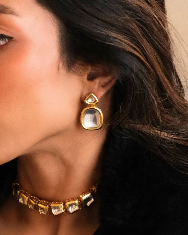 Maharani Kundan Teardrop Earrings