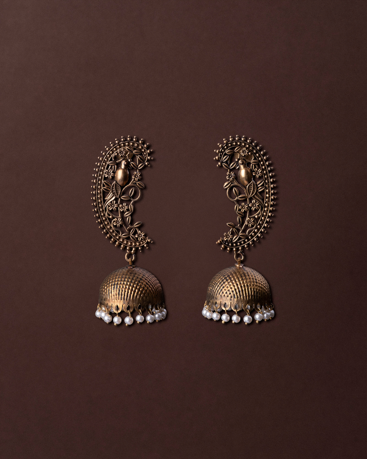 Paisley Dreamer Earrings - Antique Gold Finish