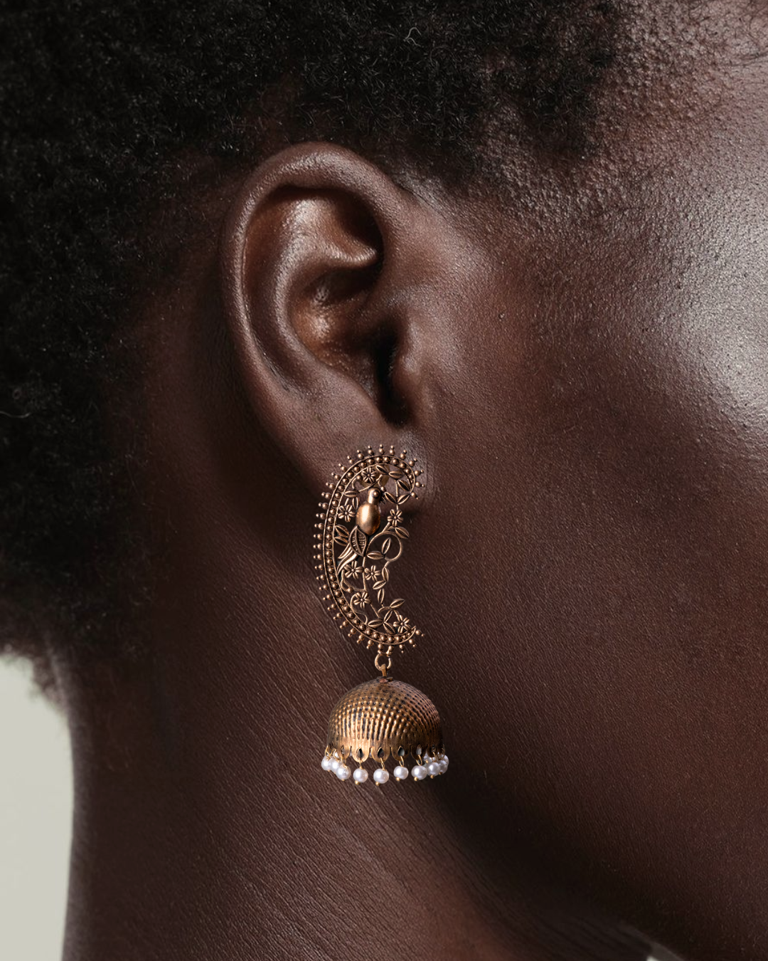 Paisley Dreamer Earrings - Antique Gold Finish