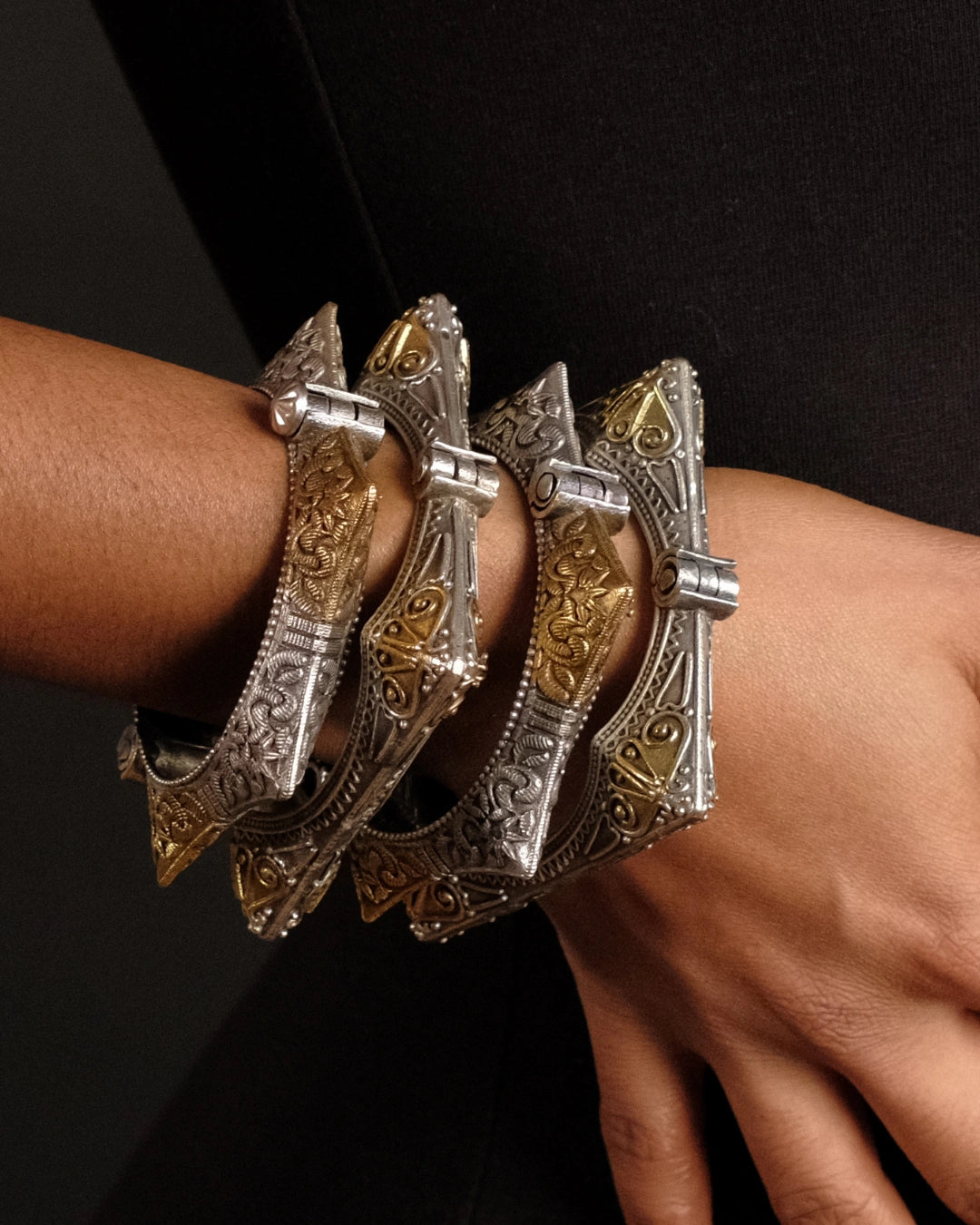 NEW! Finesse Two-Tone Cuff Bangle