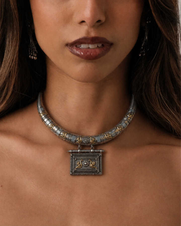 Desert Devi Two-Tone Cuff Necklace