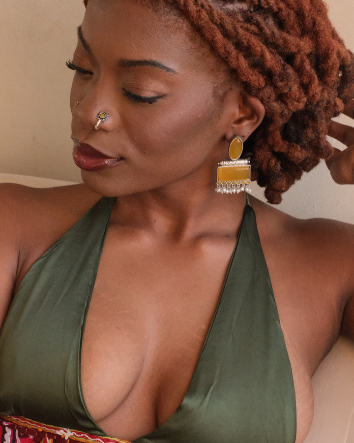 Mitu Yellow Stone Nose Ring