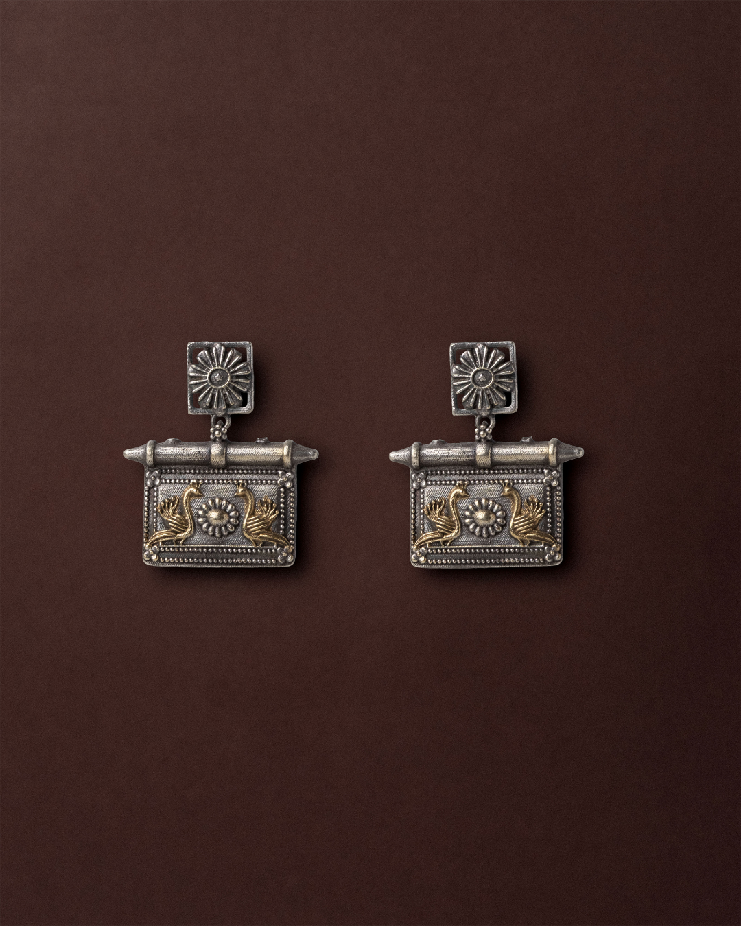 Desert Devi Two-Tone Earrings