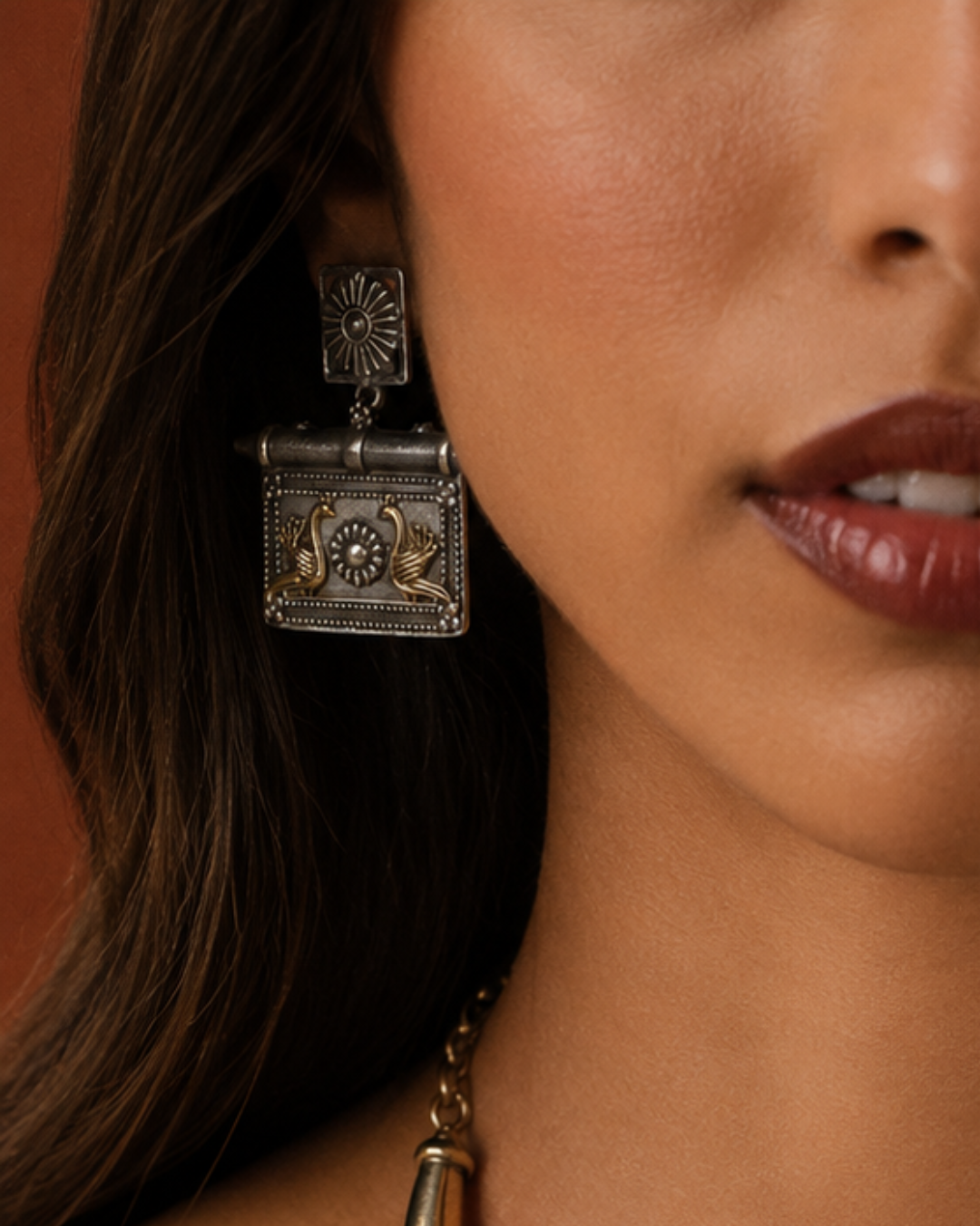 Desert Devi Two-Tone Earrings