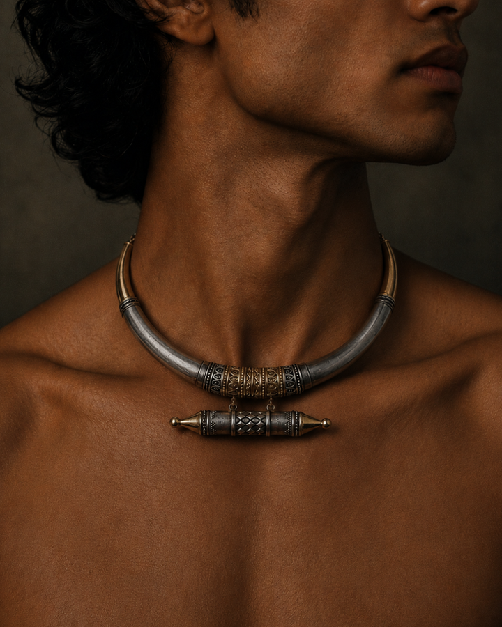 Madaliya Two-Tone Cuff Necklace