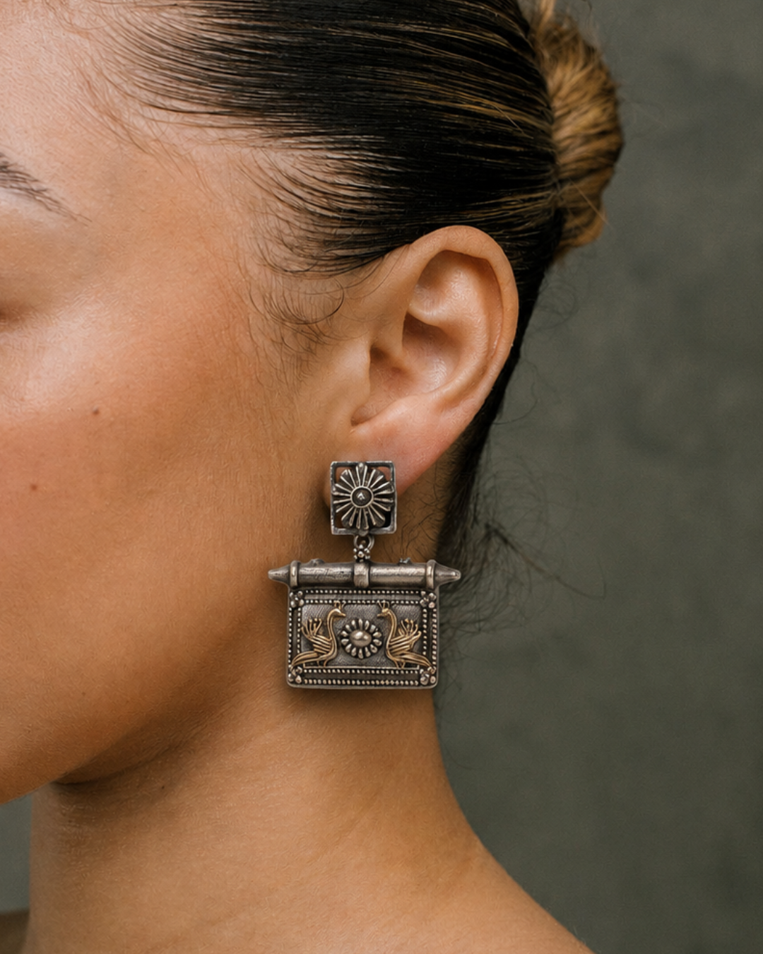 Desert Devi Two-Tone Earrings