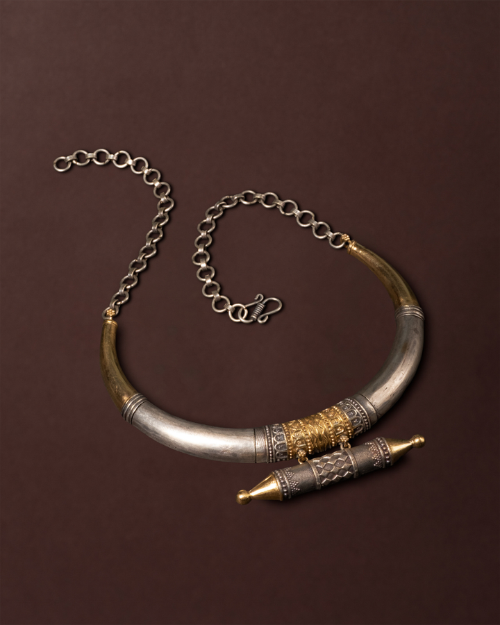 Madaliya Two-Tone Cuff Necklace