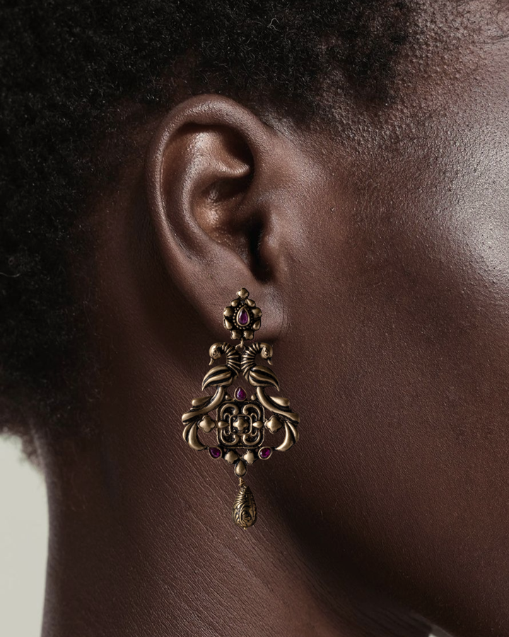 The Old Soul Earrings - Antique Gold Finish