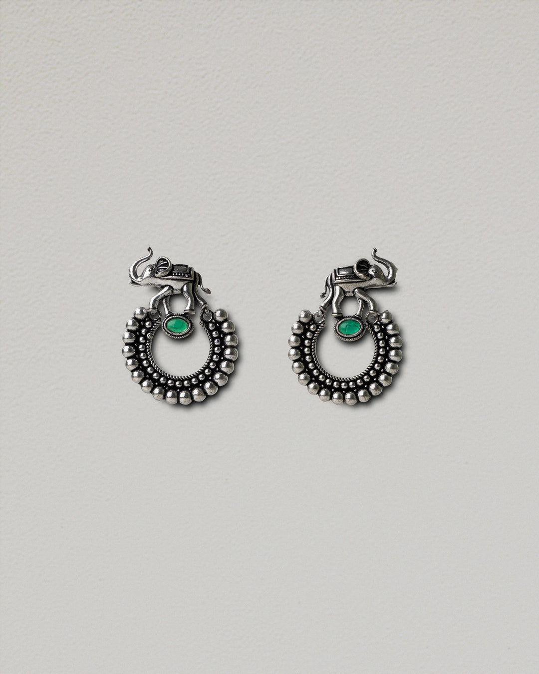 Jade Green Elephanté Earrings