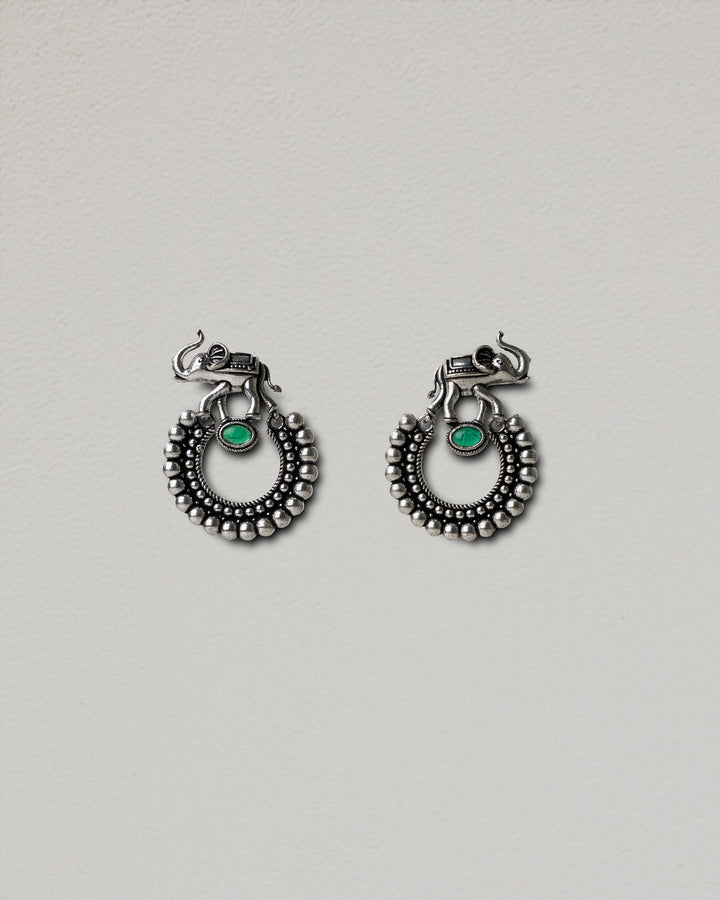 Jade Green Elephanté Earrings