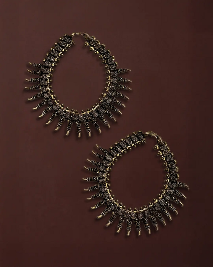 Bite Me Anklets - Antique Gold Finish