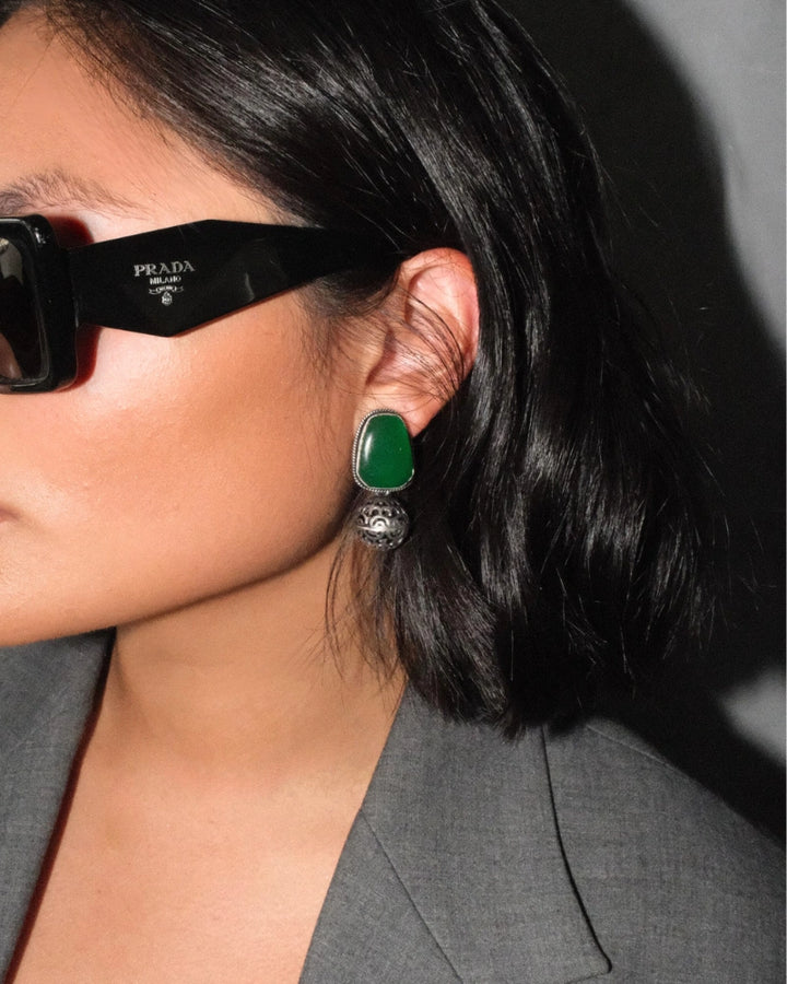 Francesca Emerald Green Earrings