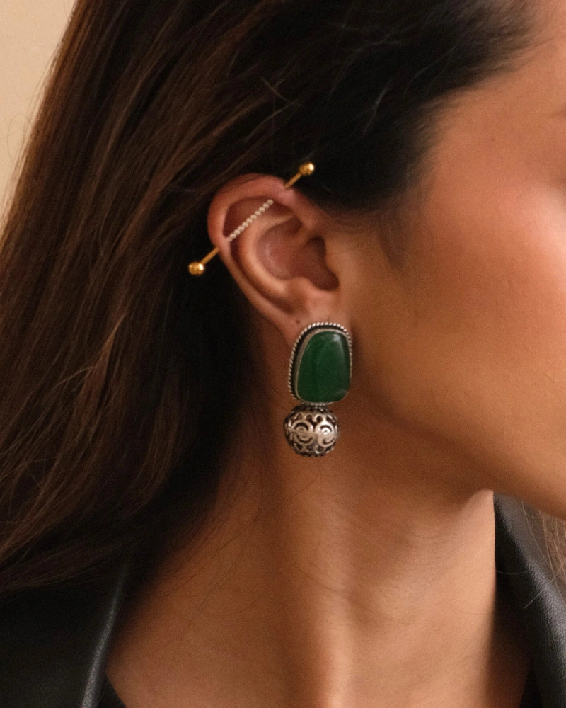 Francesca Emerald Green Earrings