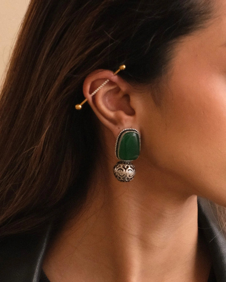 Francesca Emerald Green Earrings