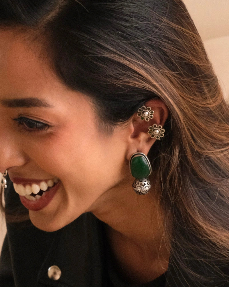 Francesca Emerald Green Earrings