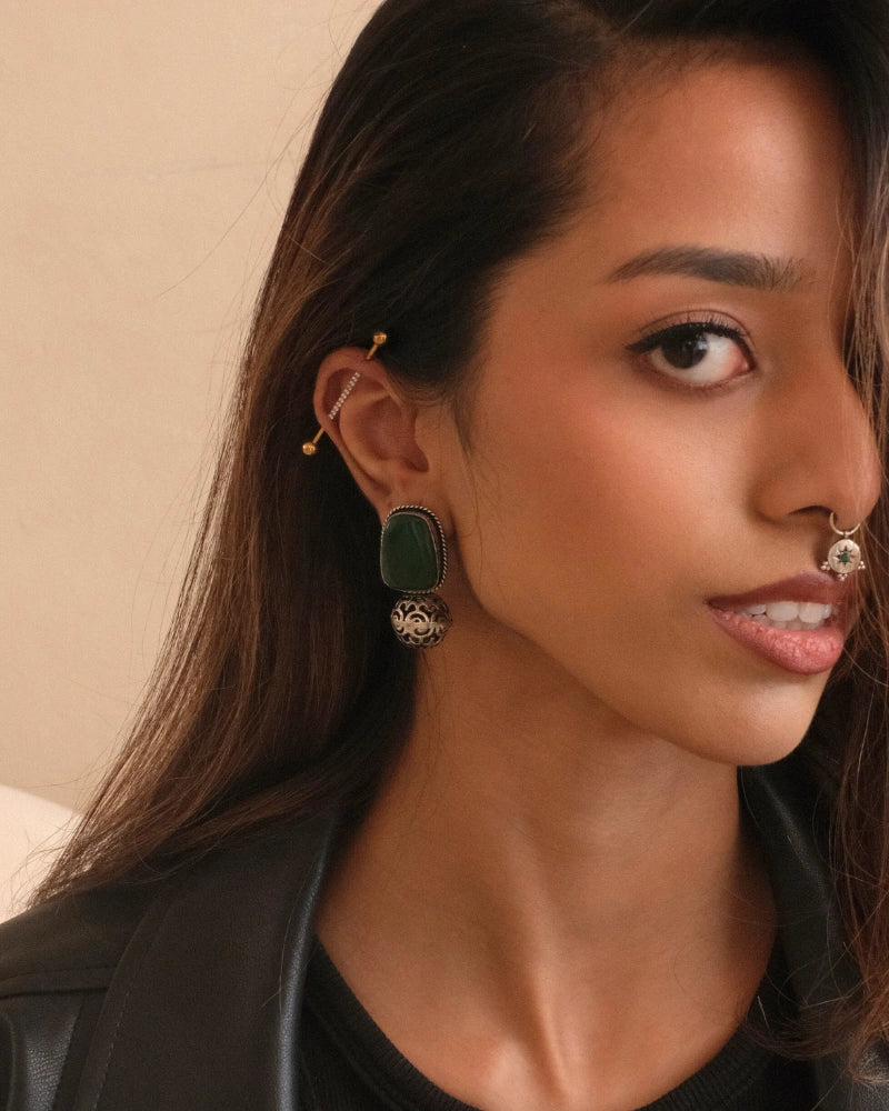 Francesca Emerald Green Earrings