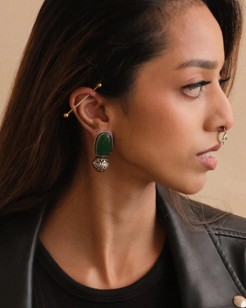 Francesca Emerald Green Earrings