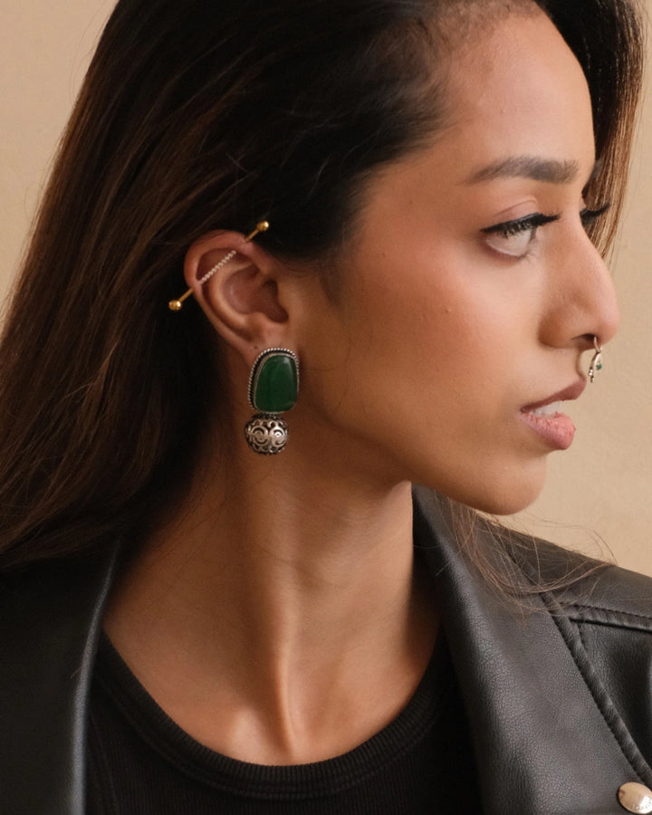 Francesca Emerald Green Earrings