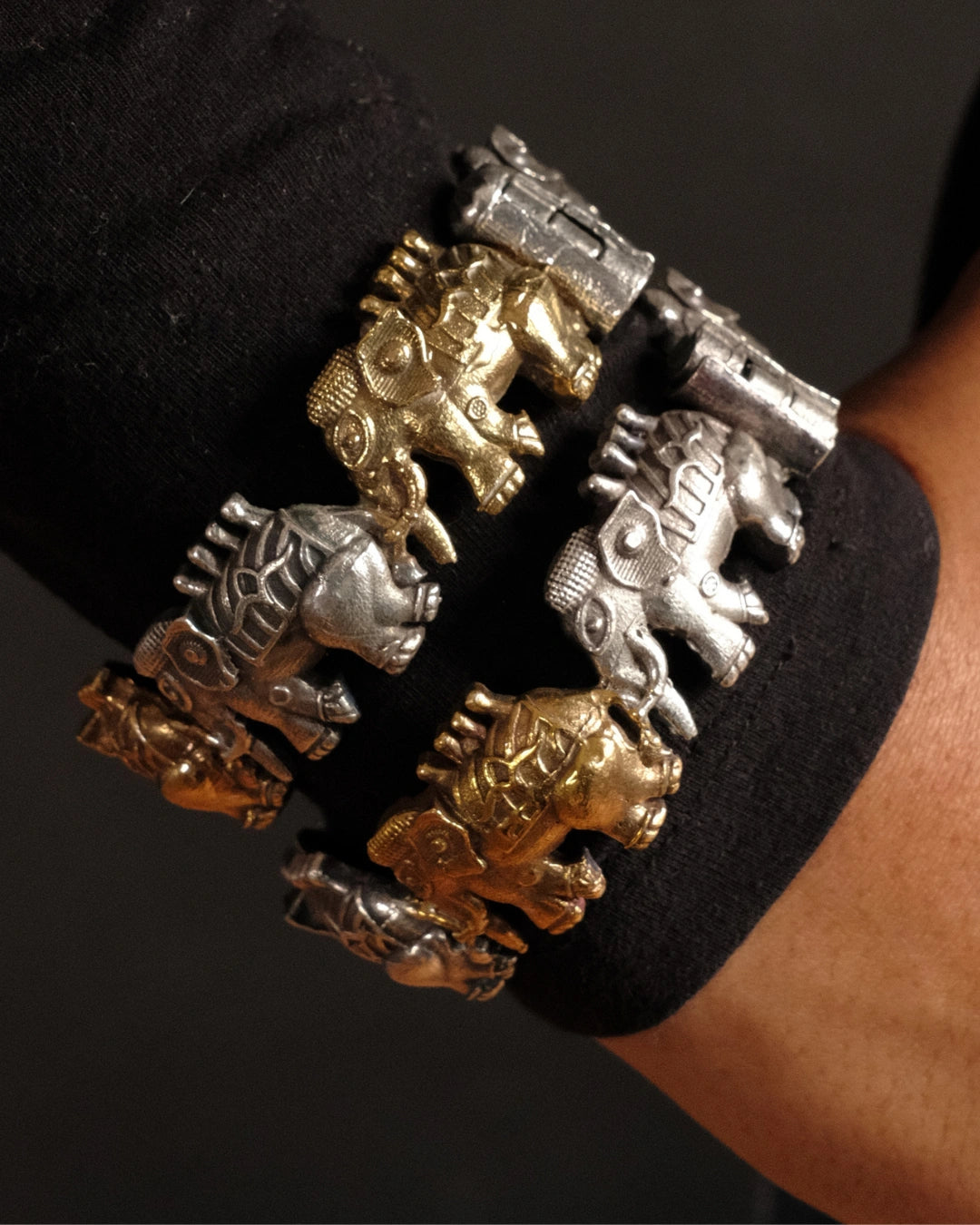 NEW! Dancing Elephants Cuff Bangle
