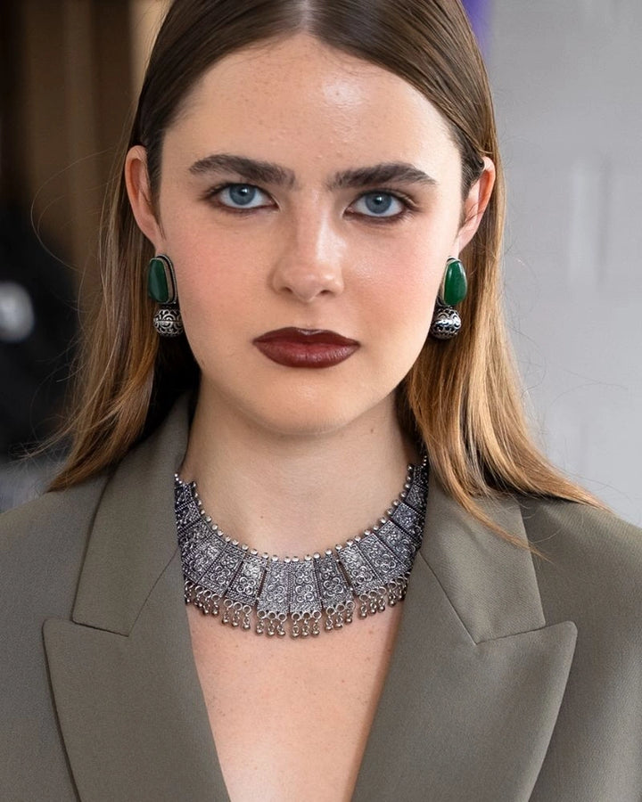 Silver Rhajara Collar Necklace