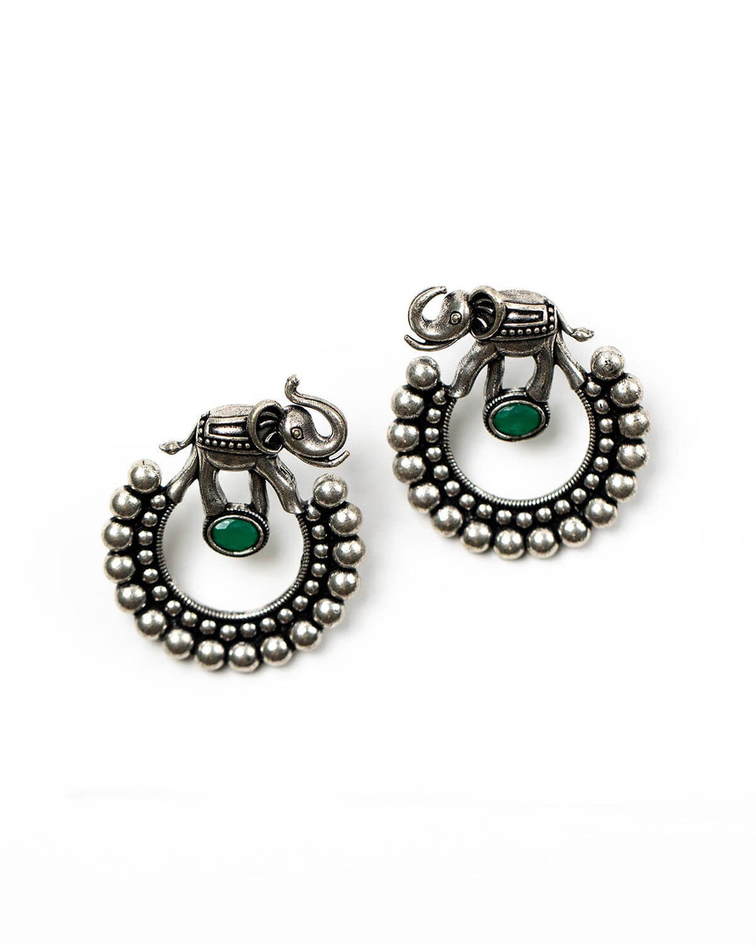Jade Green Elephanté Earrings