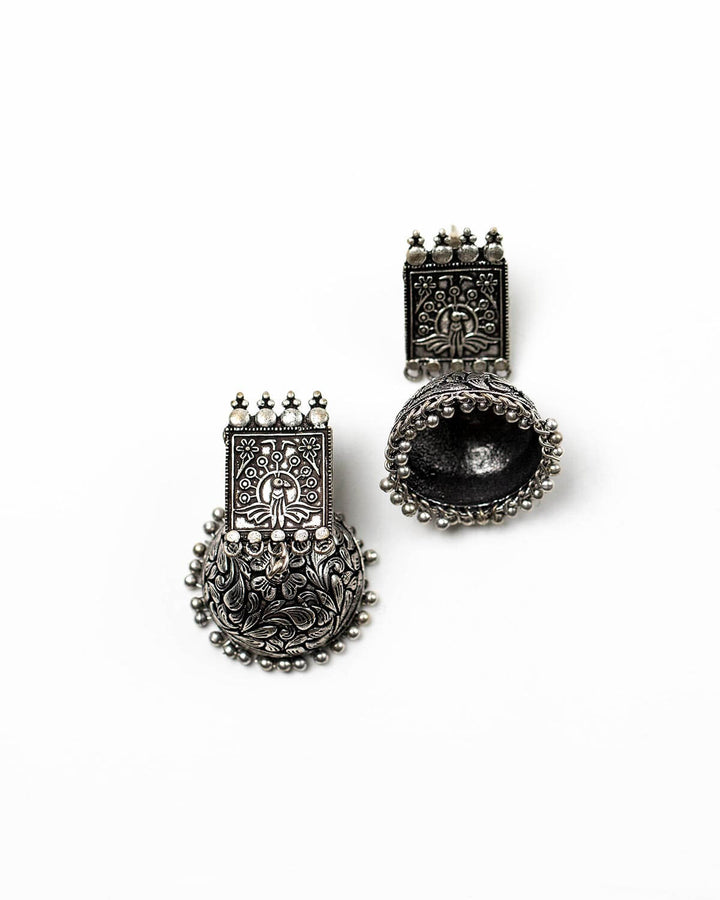 Picture Peacock Jhumkis