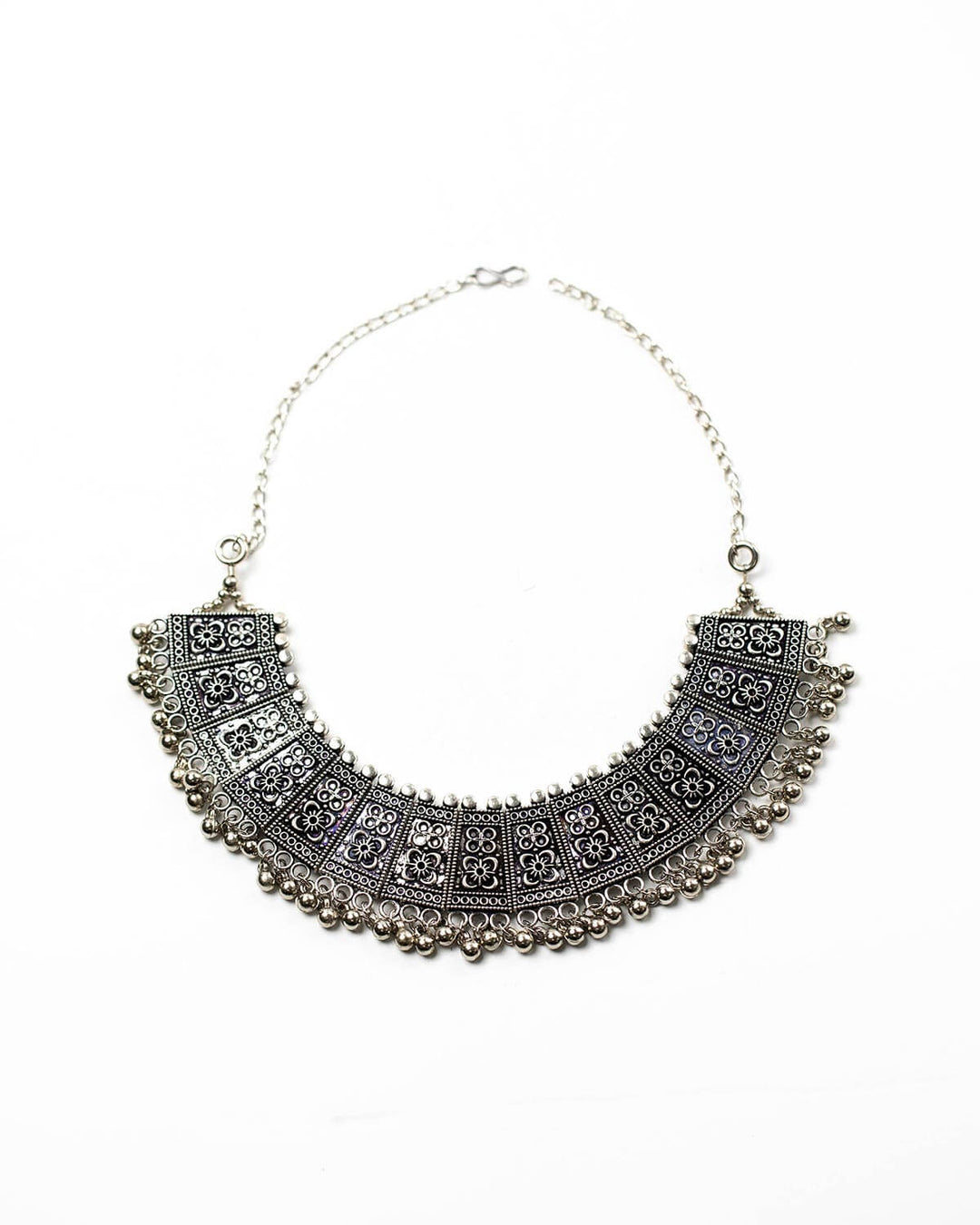 Silver Rhajara Collar Necklace