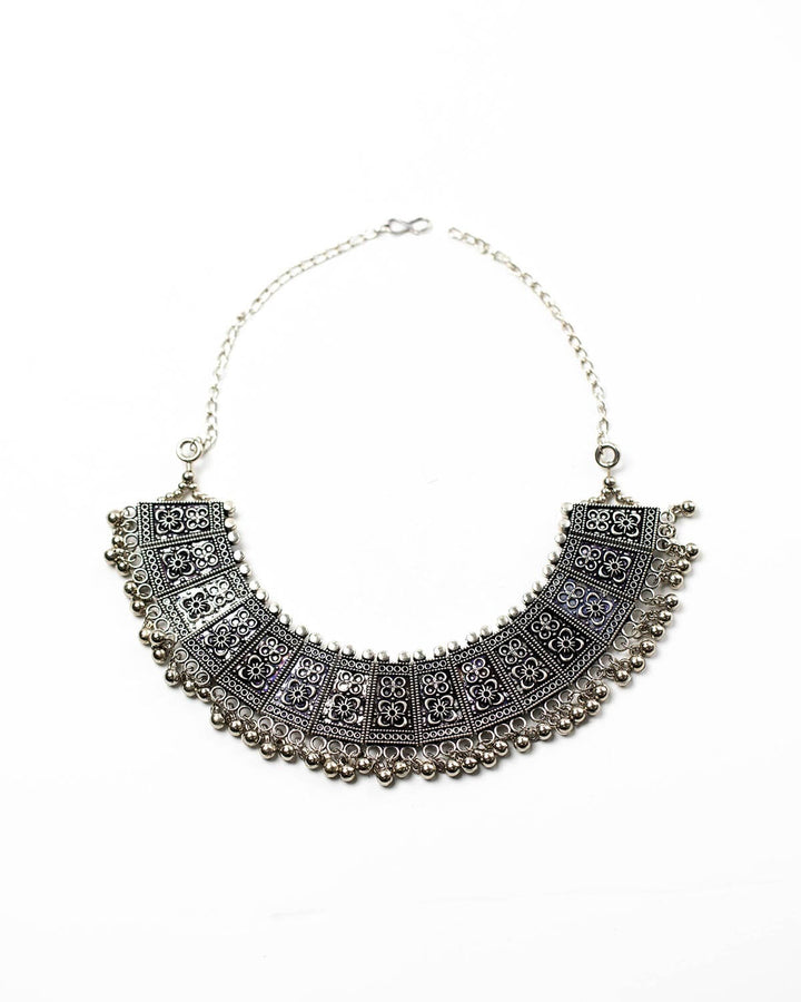 Silver Rhajara Collar Necklace
