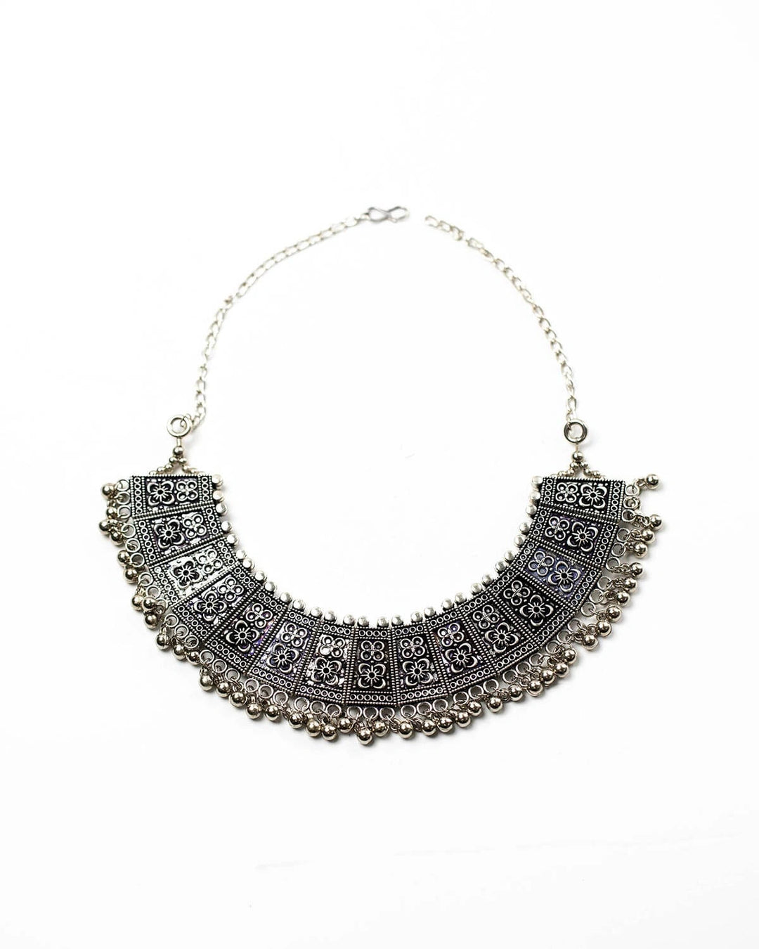 Silver Rhajara Collar Necklace