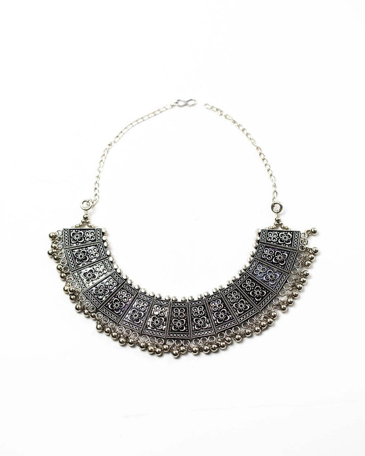 Silver Rhajara Collar Necklace