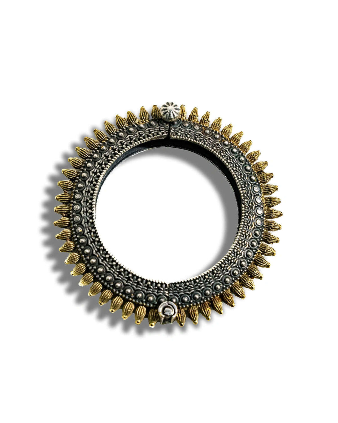 Surya Two-Tone Cuff Bangle