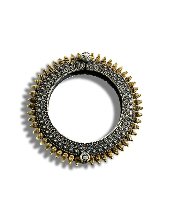 Surya Two-Tone Cuff Bangle