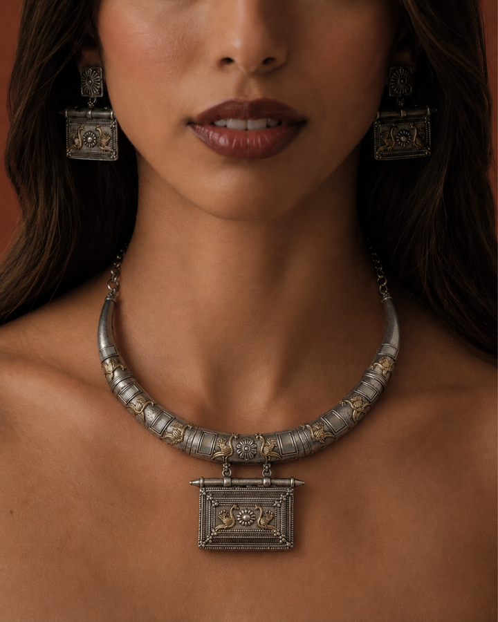 Desert Devi Two-Tone Earrings