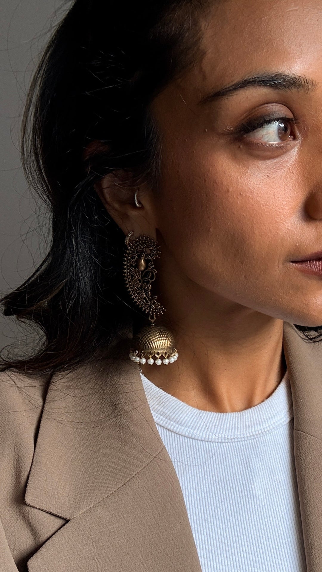 Paisley Dreamer Earrings - Antique Gold Finish
