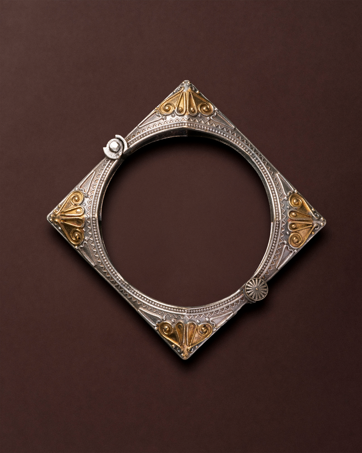 Finesse Two-Tone Cuff Bangle