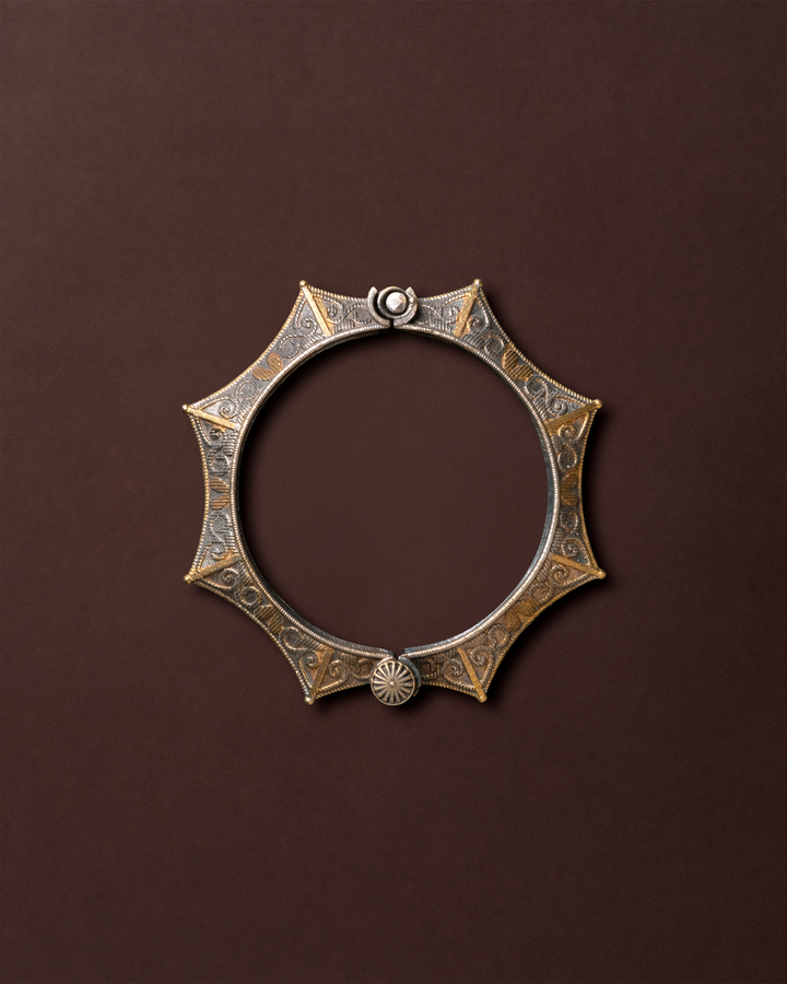 Aath Edges Two-Tone Cuff Bangle