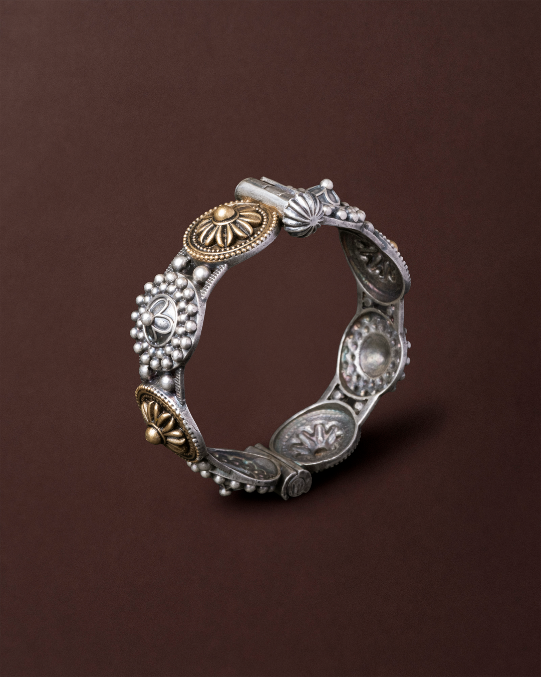 Eliza Two-Tone Cuff Bangle
