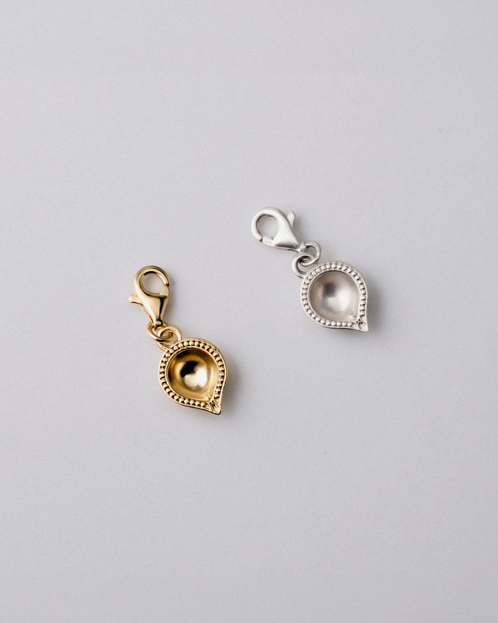 Diya Charm - Sterling Silver