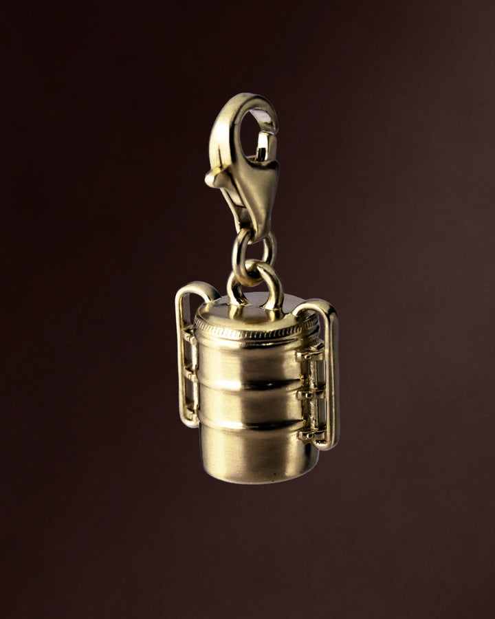 Gold Tiffin Charm & Bracelet Set