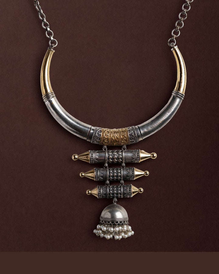 Madaliya Jhumki Two-Tone Cuff Necklace