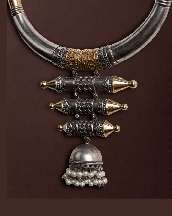 Madaliya Jhumki Two-Tone Cuff Necklace